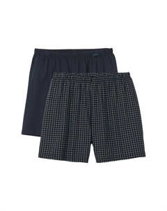 Мужские хлопковые трусы-боксеры с принтом Benefit (2 пары), цвет 850 Fog Calida