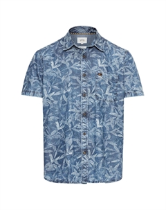 Рубашка повседневная, короткий рукав, воротник Кент, мужская, цвет 40 Elemental Blue Camel active