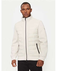 Пуховик стандартного кроя, экрю Guess