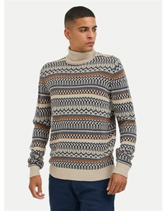 Свитер с высоким воротником обычного кроя, бежевый Blend