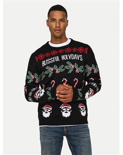 Свитер обычного кроя, черный Only & sons