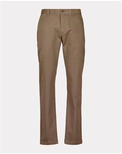 Мужские чиносы узкого кроя со скошенными передними карманами, коричневый Gant