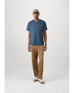 Базовая футболка V Neck, чернильно-синяя Lyle & scott