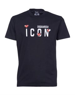 Футболка и поло с передним металлом, черный Dsquared2