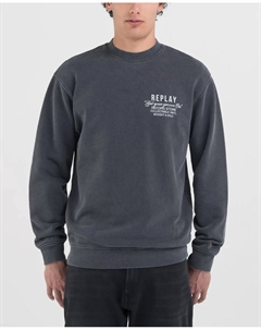 Мужская толстовка с печатной надписью, черный Replay