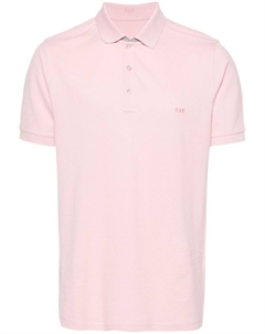 Рубашка поло с вышитым логотипом, розовый Fay