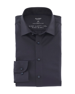 Деловая рубашка Level Five, воротник Кент, облегающая фигура, мужская, цвет Marine Olymp