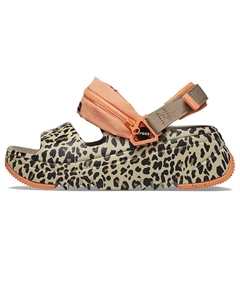 Пляжные сандалии женские оранжевые/коричневые/коричневые Crocs