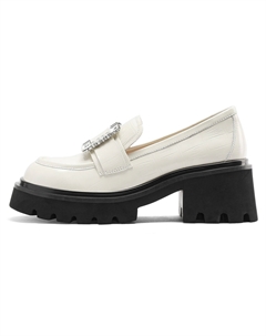 Лоферы женские с низким верхом, белые C°banner