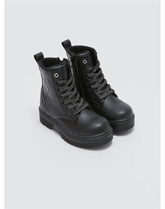 Ботинки для девочек на шнуровке, черный Lcw steps