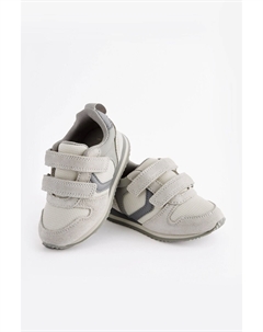 Кроссовки застегиваются двумя ремешками на липучке, серый Next