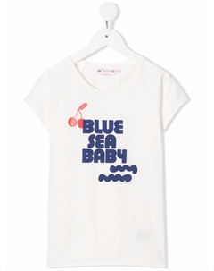 Футболка из органического хлопка с надписью, белый Bonpoint