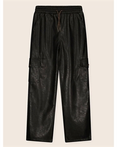 Брюки из искусственной кожи, черный Like flo