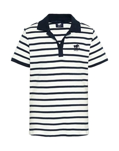 Футболка поло, цвет weiß/dunkelblau Polo sylt