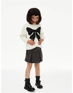 Юбка-шорты из искусственной кожи, черный Marks & spencer