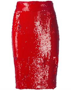 Dondup декорированная юбка карандаш 42 красный Dondup