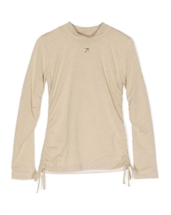 Футболка с кулиской и логотипом, золотистый Dolce&gabbana