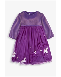 Вечернее платье с единорогом, фиолетовый Jojo maman bébé