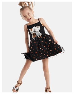 Платье, черный Denokids