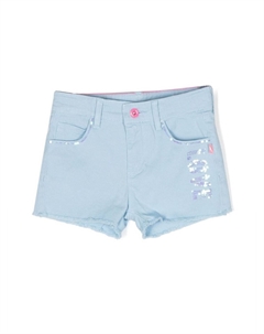 Джинсовые шорты с пайетками, синий Billieblush