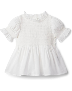 Блуза Smocked Blouse, белый Janie and jack