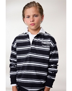 Рубашка поло с длинными рукавами для регби из 100% хлопка (3 16 лет), черный Next