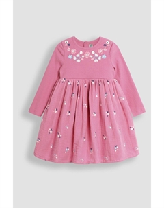 Платье из рубчатой марли, розовый Jojo maman bébé