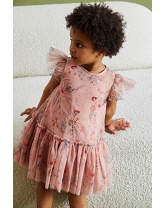 Платье для особых случаев из сетки украшенной пайетками, розовый Next