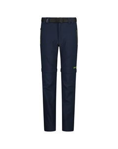 Брюки на молнии Boy's Zip Off Pant with Belt, цвет Black Blue/Limegreen Cmp