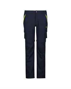 Трекинговые брюки Boy's Zip Off Pant 4 Way Stretch, цвет Black Blue/Lime Cmp