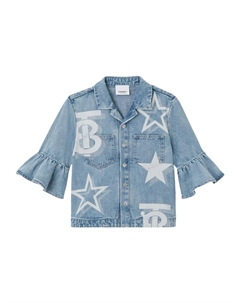 Рубашка детская, светло-голубой / белый Burberry