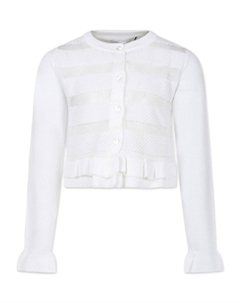 Укороченный кардиган в полоску, белый Simonetta