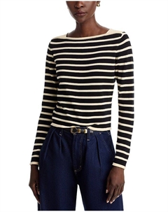 Свитер с вырезом лодочкой, черный Frame