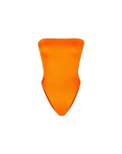 Купальник слитный женский, оранжевый Saint laurent