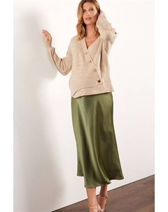 Атласная юбка для беременных в стиле подъюбника, зеленый Next