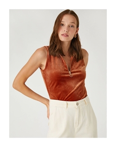 Водолазка на молнии для спортсменов, коричневый Koton