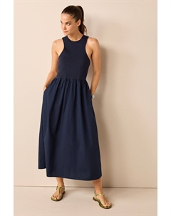 Платье в стиле боксера из смесового трикотажа, синий Next