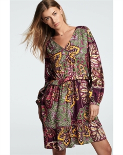 Мини-платье с длинными рукавами и V-образным вырезом, фиолетовый Next