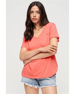 Футболка Studios от Nobra с V-образным вырезом и вышивкой, розовый Superdry