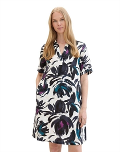 Короткое платье, цвет creme/schwarz Tom tailor