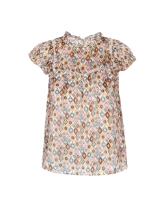 Блузка, цвет camel multicolor Izia