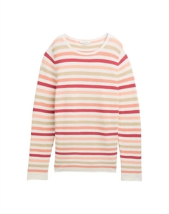 Пуловер, цвет peachy knit stripe design Tom tailor