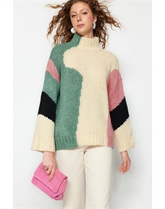 Пуловер, цвет sand/grün/rosa Trendyol
