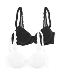 Бюстгальтер-футболка, черный/белый Petite fleur