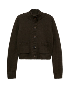 Вязаный кардиган, оливковый Mango