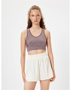 Спортивный бюстгальтер без косточек, бордовый Koton