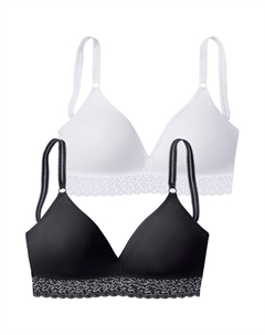 Бюстгальтер без косточек, черный/белый Petite fleur