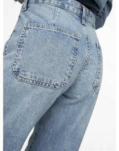 Джинсы с широкими штанинами, синий деним Pull & bear