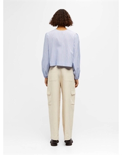 Брюки-карго свободного кроя Hannah, кремовый Object