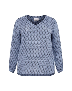 Блузка Olive, цвет Navy/Smoke blue Kaffe curve